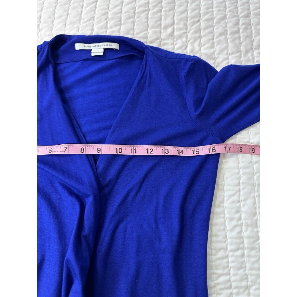 Diane von Furstenberg New Julian Two Mini Cobalt Blue Wrap Dress Size 6 Iconic - Picture 16 of 16